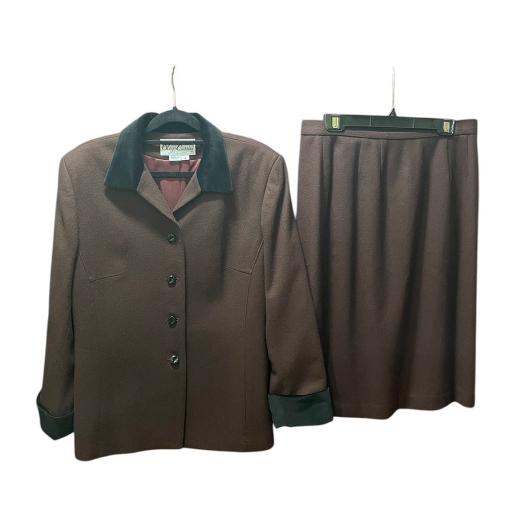 Vintage‎ Oleg Cassini brown wool suit